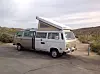 Slik ser Ebenhoechs forlengede Vanagon Westfalia camper ut i sitt rette element.