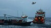 Normand Drott forberedte slep av Eemslift Hendrika onsdag 7. april 2021. Slepet ble satt like før 23.00 og kursen satt mot Ålesund.