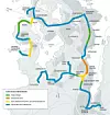 Det er den strekningen som er med oransje, som nå skal bygges ut. Foto: Bussveien