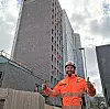 Under renovasjonen av rådhuset i Bergen ble Liftroller-systemet til Ivar Ole Wik brukt i flere etasjer samtidig. Foto: Liftroller