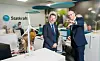Kevin O’Donovan, til venstre i bildet, er Statkraft sin administrerende direktør i Irland. Til høyre i bildet er Irlands utenriksminister Simon Coveney. Foto: Statkraft