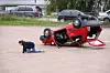 VELT: Scenariet for øvelsen var en villmannskjøring med påfølgende kollisjon, der en bil havner på taket, mens føreren av en andre bilen blir sittende fastklemt.