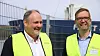 Logistikksjef Per Kenneth Øye i Felleskjøpet (t.v.) og Chartering Manager Lars Erik Marcussen i Heidelberg Cement. Foto: Tore Stensvold