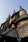 Detalj fra Heddal stavkirke - en av 28 gjenværende stavkirker som COWI jobber med å brannsikre. Foto: Jan Edvardsen