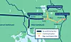 Kart over ny vannforsyning i Oslo. TBM'en borer de 11 kilometerne fra Trosterud ved Alnabru og til Huseby. Illustrasjon: Oslo kommune