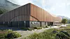 Konseptskisse: Slik ser Tanken arkitektur for seg utformingen av battericellefabrikkene inne i Mo Industripark. Illustrasjon: Freyr battery