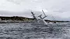 Den havarerte fregatten KNM Helge Ingstad fotografert onsdag 14. november. En amerikansk offiser som var om bord under havariet skal avhøres av politiet.