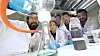 Fra laboratoriet: Postdoktor Sulalit Bandyopadhyay, utvekslingsstudent Andreas Stoffel fra IAESTE og RMIT University, Melbourne, og masterstudentene José Paulino Peris Sastre, Neshat Zahraie og Zeeshan Ali.