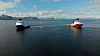 To offshoreskip festet ankrene til Havfarmen tidligere i sommer. Foto: Einar Walderhaug