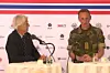Christian Bugge Hjorth i Norges Forsvarsforening intervjuet forsvarssjef Eirik Kristoffersen under Arendalsuka 2025.