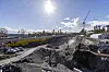 Utbyggingen av E18 Vestkorridoren mellom Oslo og Bærum er godt i gang. Her sett fra Lysaker, mot Ramstadsletta.