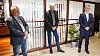 Fellesforbundets leder Jørn Eggum (t.v.), Norsk Industris leder Stein Lier-Hansen (i midten) og riksmekler Mats Wilhelm Ruland har den siste tiden sittet i mekling for å komme fram til en overenskomst i frontfaget.