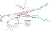 . Londons myndigheter har nå sikret ruta for Crossrail 2 fra sør til nord i London - etterfølgeren til Crossrail 1, som går fra øst til vest. Kilde: Crossrail 2 Illustrasjon: Heidi Bredesen
