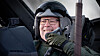Forsvarsminister Bjørn Arild Gram har landet igjen i Bodø i et F-16B som nå straks skal til Flyvestation Skrydstrup sør på Jylland for å brukes til opplæring av ukrainske flygere.