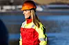 Nina Jensen ved en omvisning på skipet i fjor i Ålesund.
