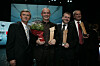 SAMLET: Styreleder i Ernst & Young, Erik Gudbrandsen (f.v.), sammen med vinnerne av Ernst & Young Entrepreneur Of The Year-prisene innen tjenester (Ståle Kyllingstad), handel (Øivind Tidemandsen) og industri (Ole-Eirik Lerøy).