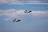 To nederlandske F-35 i lufta over Ørland. Flygerne er nøye utvalgte som del av WIC-utdannelsen. Foto: Sigurd Tonning-Olsen, Forsvaret