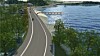 Området langs Verkevika skal få et løft og bli et attraktivt sted. Modell av hvordan det er tenkt å bli.