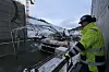 Byggeleder Arild Melchiorsen i Eidsiva Vannkraft inspiserer Norges største enkeltstøp på Rosten i Gudbrandsdalslågen.