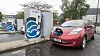 Nissan Leaf på en CHAdeMO-lader. Foto: Marius Valle
