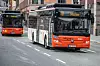 Bergen har i dag 102 elektriske Yutong-busser operert av Tide. Bildet er tatt i Christies gate ved Festplassen i Bergen.
