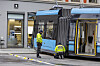 Trikk 19 var på vei mot Stortorvet da den sporet av og kjørte inn i Eplehuset i Storgata 29. oktober i år. 4 personer er skadet.