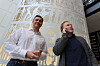 – Vi mener Norge er et Silicon Valley for oljeindustrien, sier Marius Kjeldahl (t.v.) og Andre Backen.