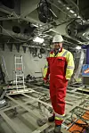 Captain Nils på det som skal bli hans arbeidsplass - brua.