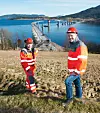 Større utbyggingUnder utbygging: Prosjektleder Halgeir Brudeseth (t.h.) og kontroll­ingeniør og fungerende byggeleder Kjell Arvidson.