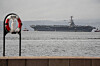USS Gerald R. Ford, her på vei inn til Oslo, 12. september 2025.