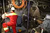 Kobling mellom gir og aksling. her skal det spesialmateriele inn som demper vibrasjon og støy.