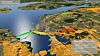 Ved hjelp av fargekoder vises de ulike landskapsområdene, sårbar natur og bebyggelse.