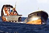 HAVARI: Oljetankeren Prestige sank utenfor nordvest kysten av Spania i november 2002.