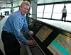 BRANNSIKRING: Autronica har levert brannsikringssystemet om bord. ¿ Det er over 9000 følere og 1300 branndører koplet til anlegget, forteller Jon Arne Simonsen fra Autronica. Kontrakten for et slikt skip er på ca. 6 millinoer kroner.