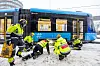 I 14-tiden torsdag sporet en trikk av på Jernbanetorget i Oslo.
