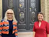 Ruth Grung (Ap) og Liv-Kari Eskeland har tro på ammoniakk som energiløsning for Svalbard. Foto: ZEEDS