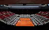 Strømbruddet gjør at kamper i tennisturneringen Madrid Open er utsatt. Bildet er tatt mandag ettermiddag. Foto: Violeta Santos Moura/Reuters/NTB