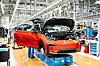 BMW i3 på produksjonslinjen i Tyskland. Foto: Tom Werner/BMW