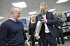 Samferdselsminister Jon-Ivar Nygaard fikk demonstrert hvordan moderne teknologi kan bedre sikkerheten i norske veitunneler hos Hatteland Tecnology tirsdag ettermiddag.
