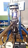 Oppsettet på Oles Honchar Dnipro-universitetet i Ukraina under testing. Foto: University of Glasgow