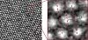 Nærbilde av SEI-laget. Måten elektronene reflekteres bort fra atomene viser hvor individuelle atomer befinner seg. Dette gjør det mulig å måler avstanden mellom dem. Foto: Y. Li et. al, Science