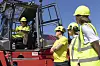 Representanter fra Bergene Holm sin IT og digitaliseringsavdeling på befaring for å høre mer om erfaringene direkte fra truckførerene. Foto: Finn Erik Bjornstad