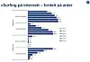 Surfer på alle plattformer: Det er de unge som surfer mest på nettet. På alle plattformer