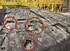 Over hundre hull ble funnet i romkapselens varmeskjold etter Artemis I-ekspedisjonen i 2022. Foto: Nasa