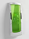 BIO ROBOT REFRIGERATOR: Dette er en virkelig radikal endring av det gamle kjøleskapet som er tenkt ut av russeren Yuriy Dmitriev. Det er bare fjerdeparten av størrelsen til et vanlig kjøleskap. I stedet for skap med hyller er det hele en samling av kjølende gel basert på mikrobioroboter. Den verken kleber eller lukter og former seg rundt alt som dyttes inn i den og får næring av varmen de fjerner. Gelen former seg rundt hvert enkelt produkt i kjøleskapet.