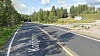 E134 ved avkjøringen til Leivstein Motorsenter øst for Notodden.