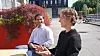 Studentene Ben René Bjørsvik og Jonatan Kjekshus Winsvold trives med tverrfagligheten ved honours-programmet. Foto: Vilde Alstad