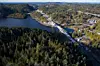 Fra Vassbotn mot Hobekk og Tjønnemyr. Kjosesvingen til høyre i bildet.