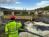 Fra Haawals test av Flood Grating på Glitre Energi sitt kraftverk på Pikerfoss. Foto: Haawal