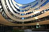 Powerhouse Brattørkaia har et «hull» i midten av bygget for å slippe inn mest mulig lys. Foto: Powel